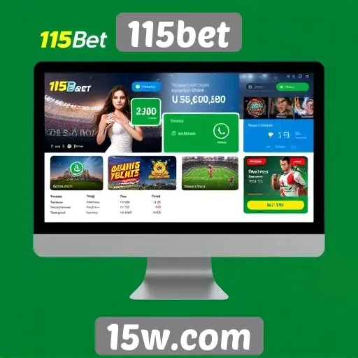 Interface e usabilidade do site 115bet
